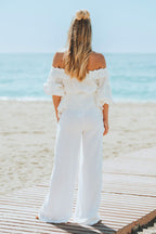 BLOUSE VALÉRIANNE BLANC COTON - Saaj Paris - The Bradery