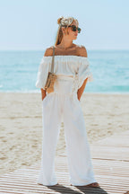 BLOUSE VALÉRIANNE BLANC COTON - Saaj Paris - The Bradery