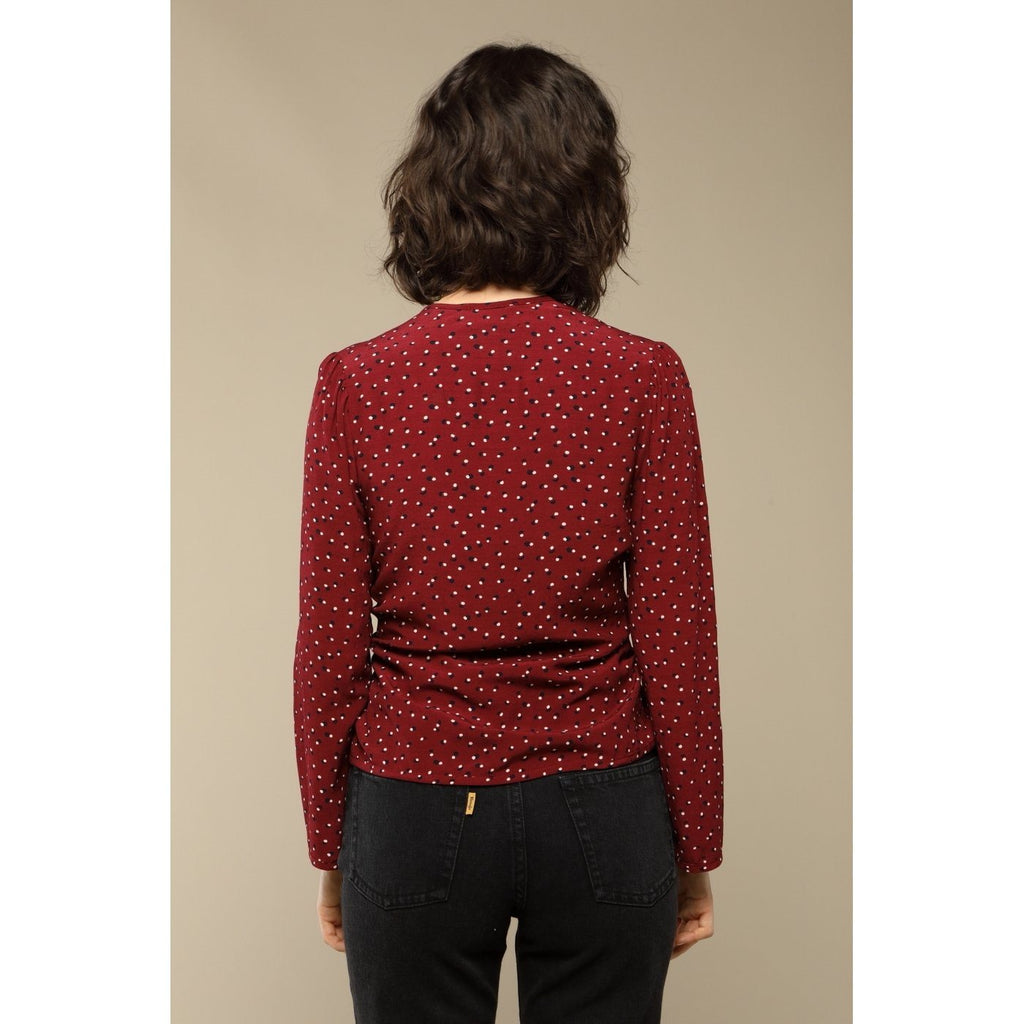Blouse Yasmine - Pois Bordeaux - Rouje* - The Bradery