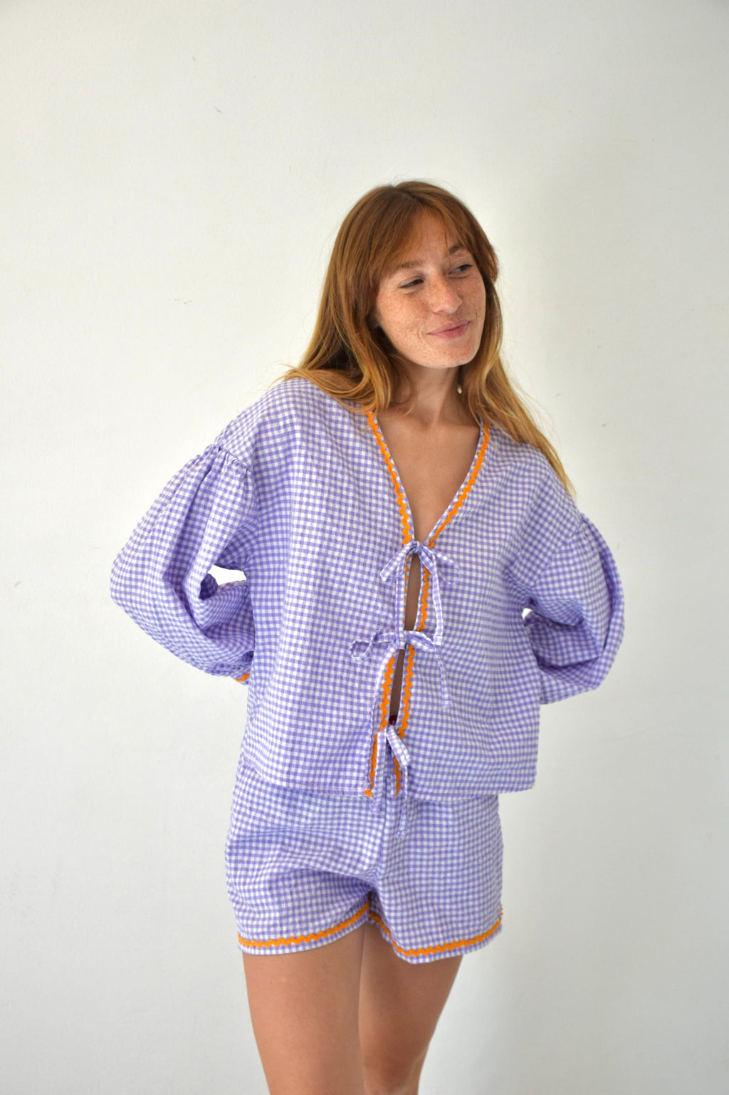 Blouse Marta Vichy Lavande