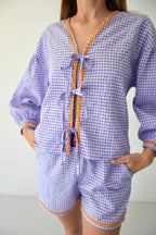 Blouse Marta Vichy Lavande