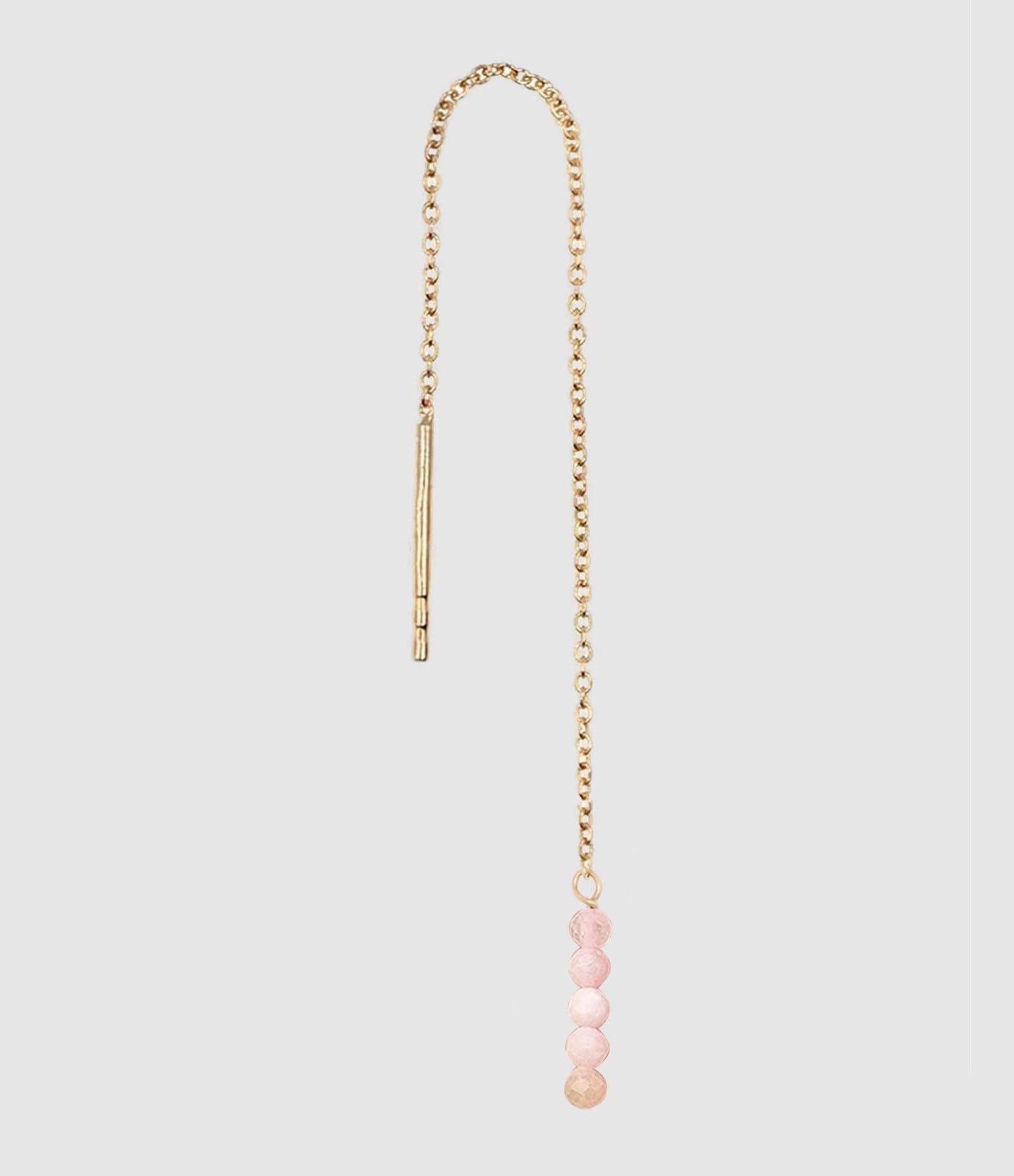 Mon Precieux Gem - Boucle D'Oreille Chaîne Courte Rang Opale Rose (Vendue À L'Unité) - Femme