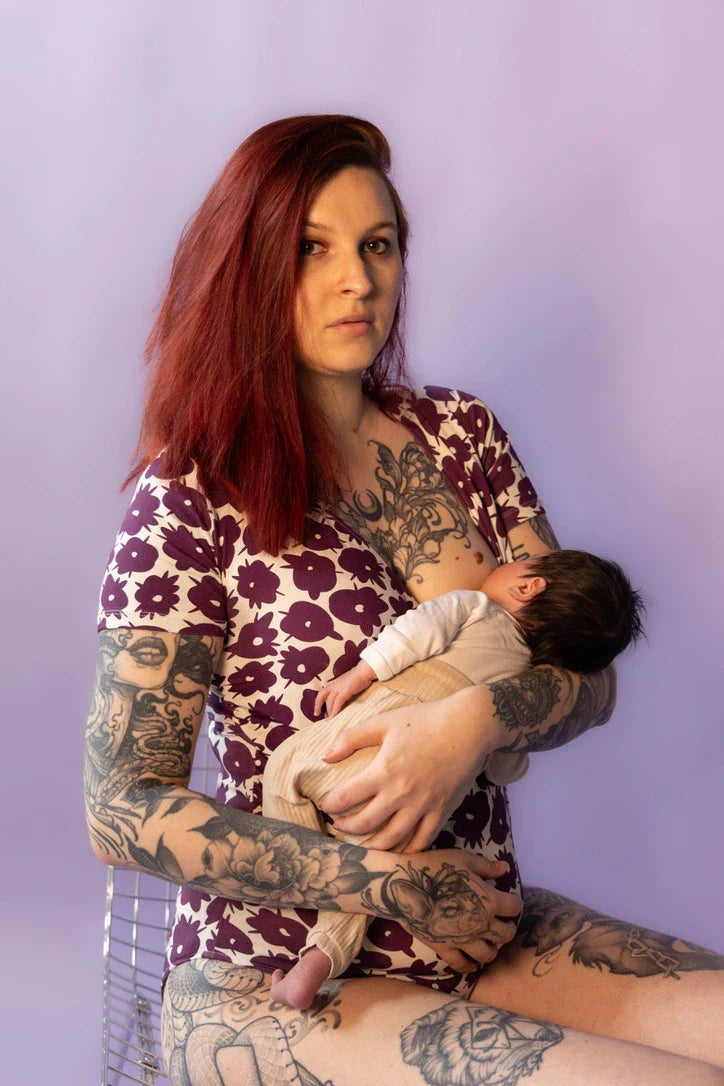 Violette – Le Body De Grossesse Et D’Allaitement Manches Courtes