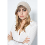 Bonnet Style 1 Faith Beige, 100% Cachemire, 2 Fils, Jersey - Accessoires - Perfect Cashmere - The Bradery