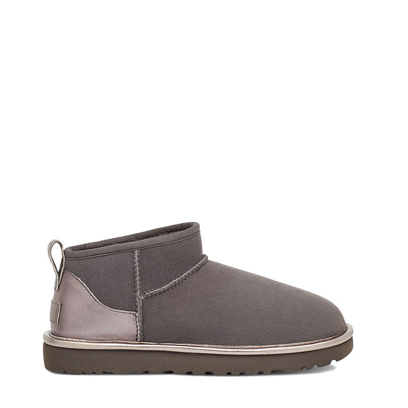 Boots Classic Ultra Mini Shine - Gris - Femme - UGG - The Bradery