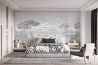 Fresque Bord de Mer - Grisaille