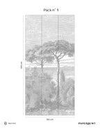 Fresque Bord de Mer - Grisaille