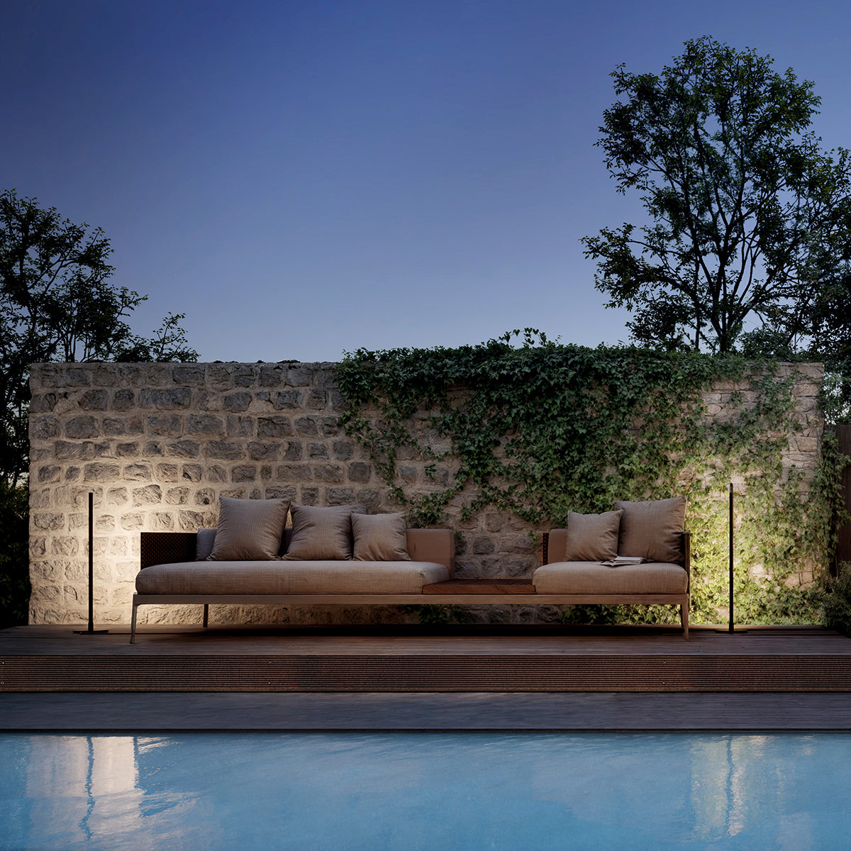 Stem - Lampadaire Solaire - Aluminium - Noir