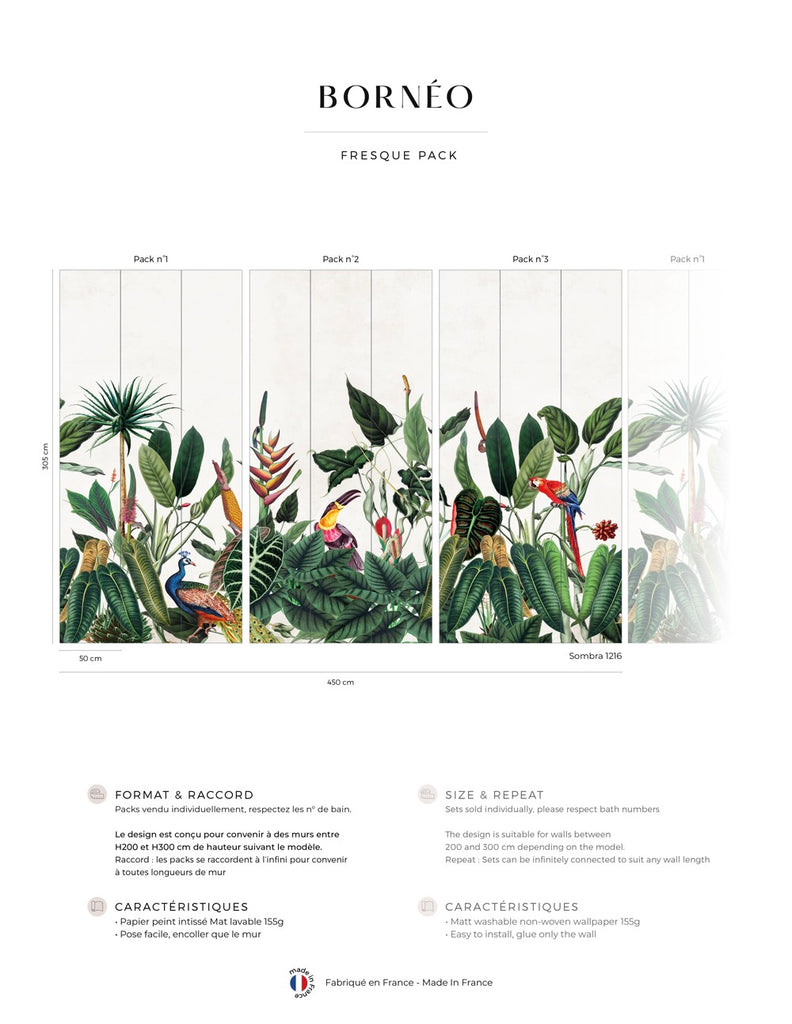 Fresque Bornéo - Tropical Green