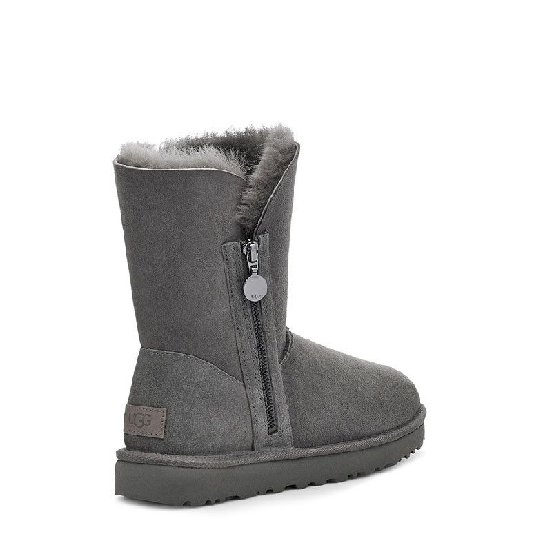 Bottes Bailey Zip Short - Gris - Femme - UGG - The Bradery