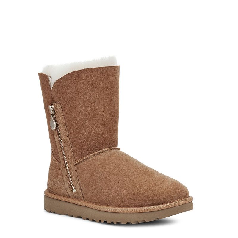 Bottes Bailey Zip Short - Marron - Femme - UGG - The Bradery