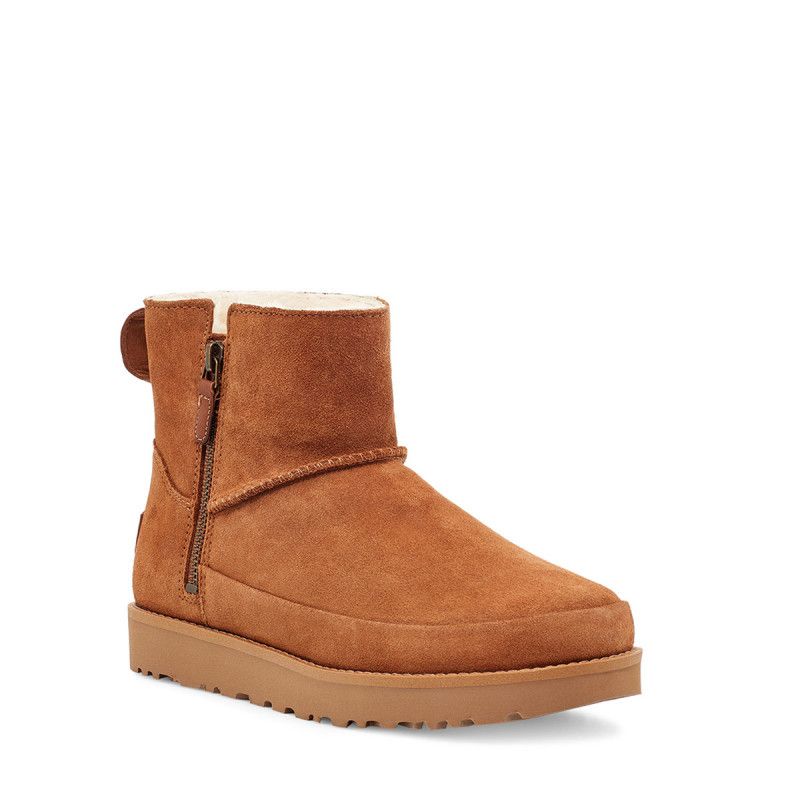 Bottes Classic Zip Mini - Châtaigne - Femme - UGG - The Bradery