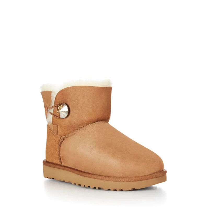 Bottes Mini Bailey Button Bling - Châtaigne - Femme - UGG2 - The Bradery