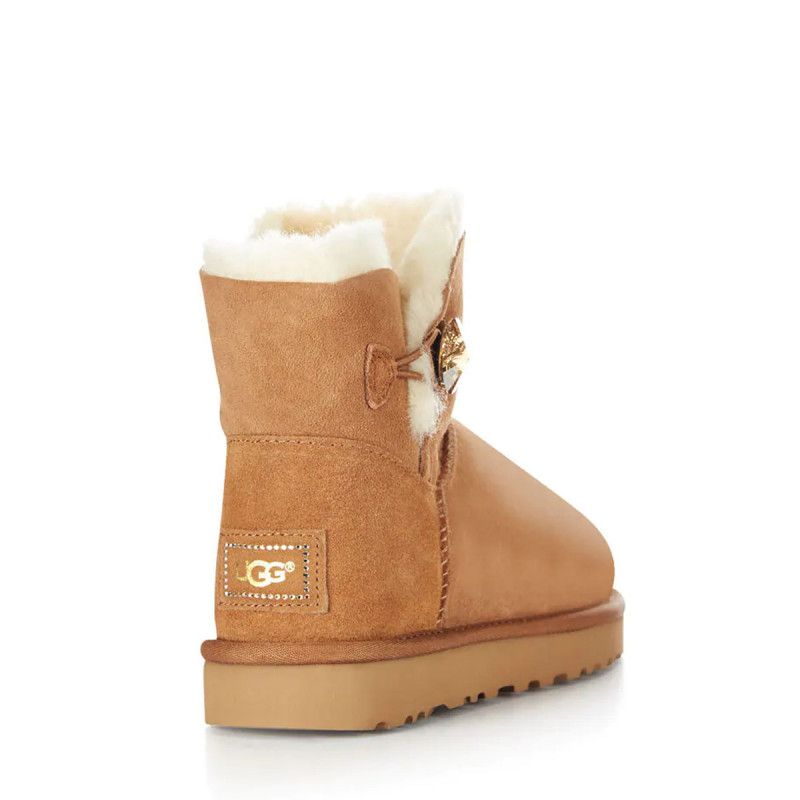 Bottes Mini Bailey Button Bling - Châtaigne - Femme - UGG2 - The Bradery