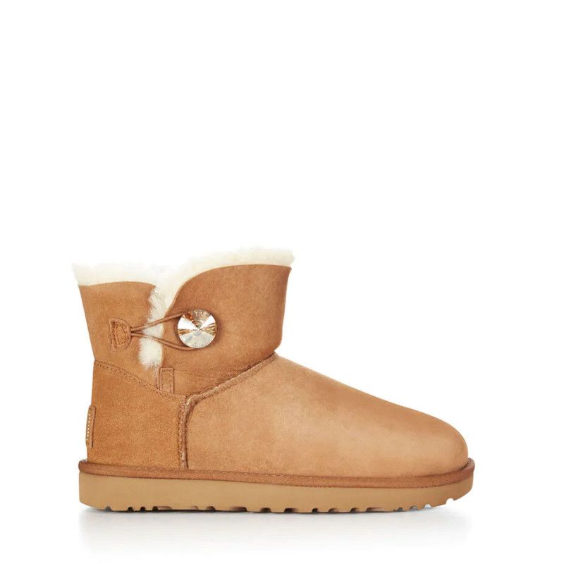Bottes Mini Bailey Button Bling - Châtaigne - Femme - UGG2 - The Bradery