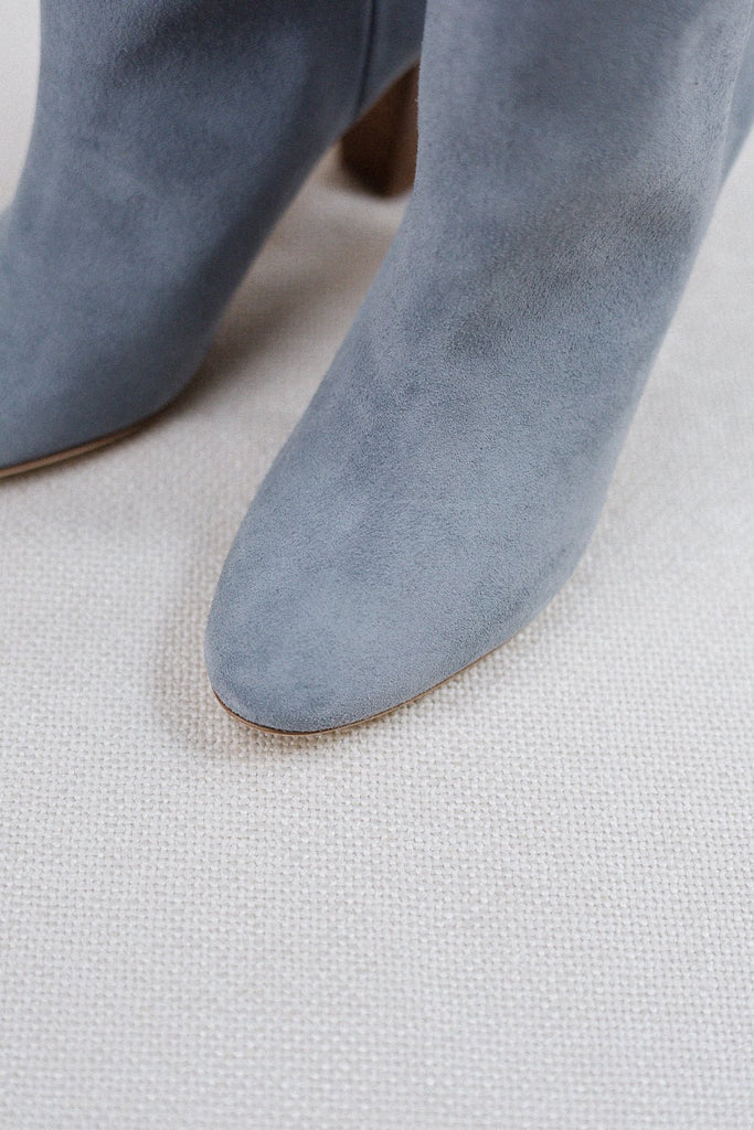 Bottes Orenda Veau Velours - Bleu - Gris - Plume Paris - The Bradery
