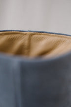 Bottes Orenda Veau Velours - Bleu - Gris - Plume Paris - The Bradery