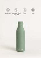 Bottle Studio - Bouteille Thermos En Acier Inoxydable 550Ml - Vert Sauge