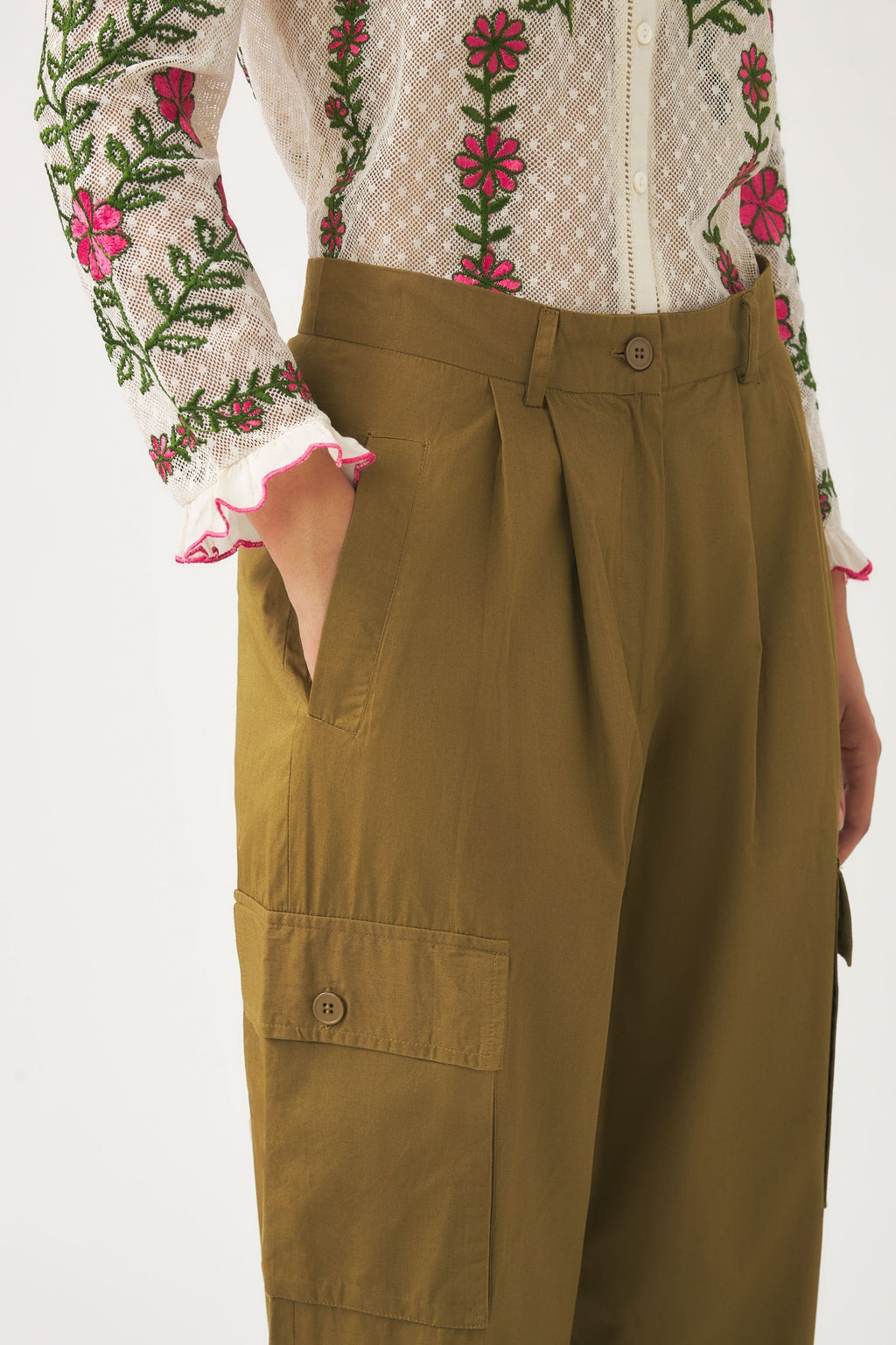 Pantalon Cargo Bottom - Kaki