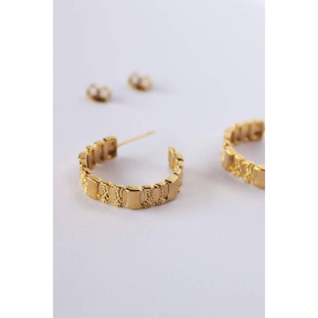 Boucles D’Oreilles Ecume Or Jaune - Boucles D’Oreilles - Waekura - The Bradery
