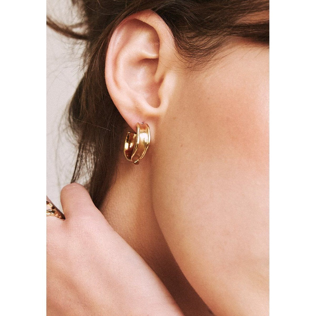 Boucles D’Oreilles Linette Or Jaune - Boucles D’Oreilles - Waekura - The Bradery