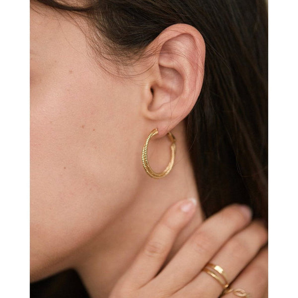 Boucles D’Oreilles Lys Or Jaune - Boucles D’Oreilles - Waekura - The Bradery