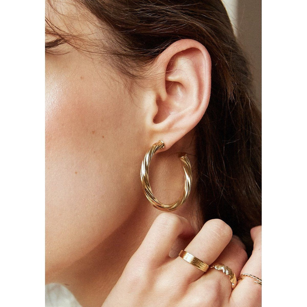 Boucles D’Oreilles Mina Or Jaune - Boucles D’Oreilles - Waekura - The Bradery