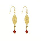 Boucles D'Oreilles Mini Eyes Grenat - Or/ Grenat Boucles d'Oreilles Nilaï