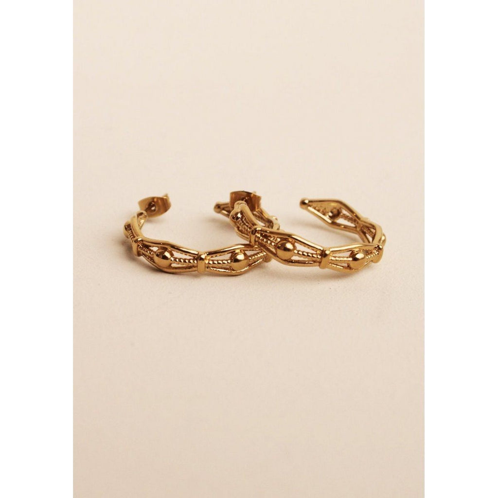 Boucles D’Oreilles Suzy Or Jaune - Boucles D’Oreilles - Waekura - The Bradery