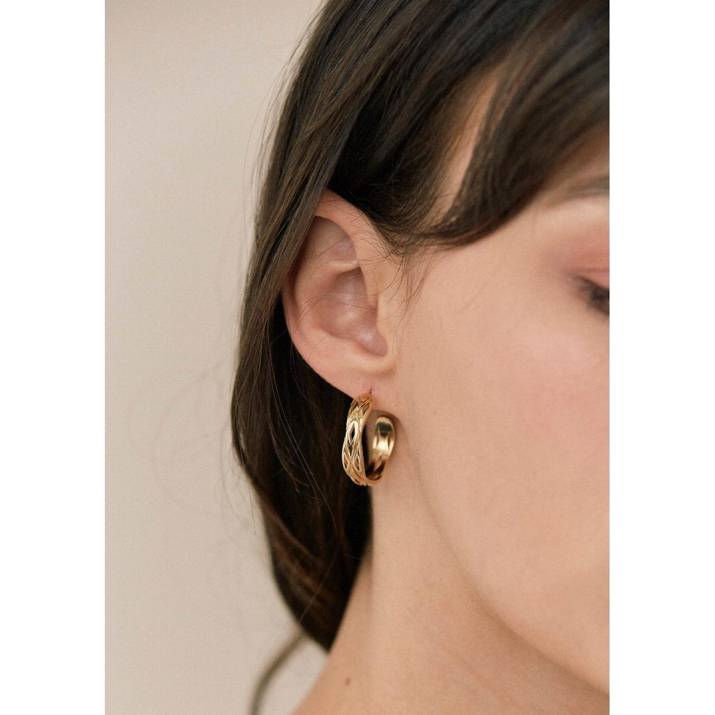 Boucles D’Oreilles Tiphaine Or Jaune - Boucles D’Oreilles - Waekura - The Bradery