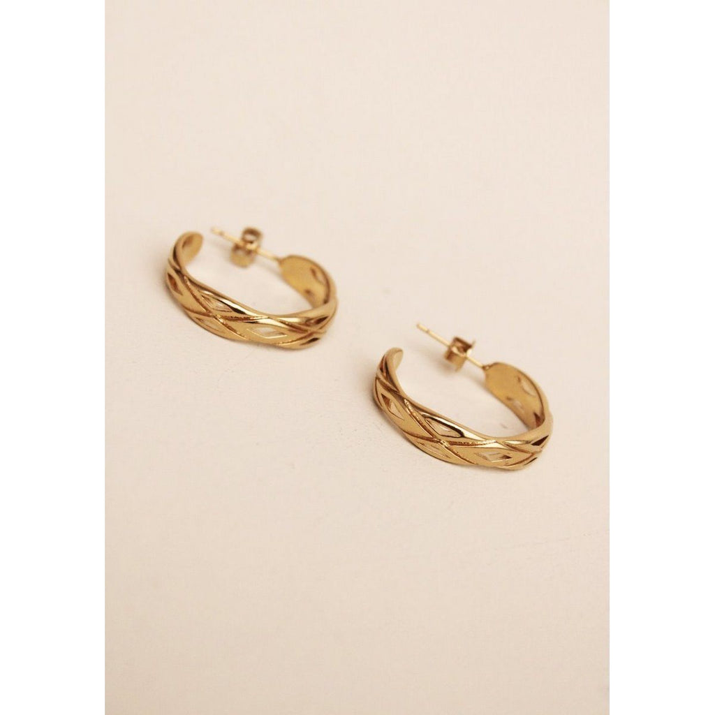 Boucles D’Oreilles Tiphaine Or Jaune - Boucles D’Oreilles - Waekura - The Bradery