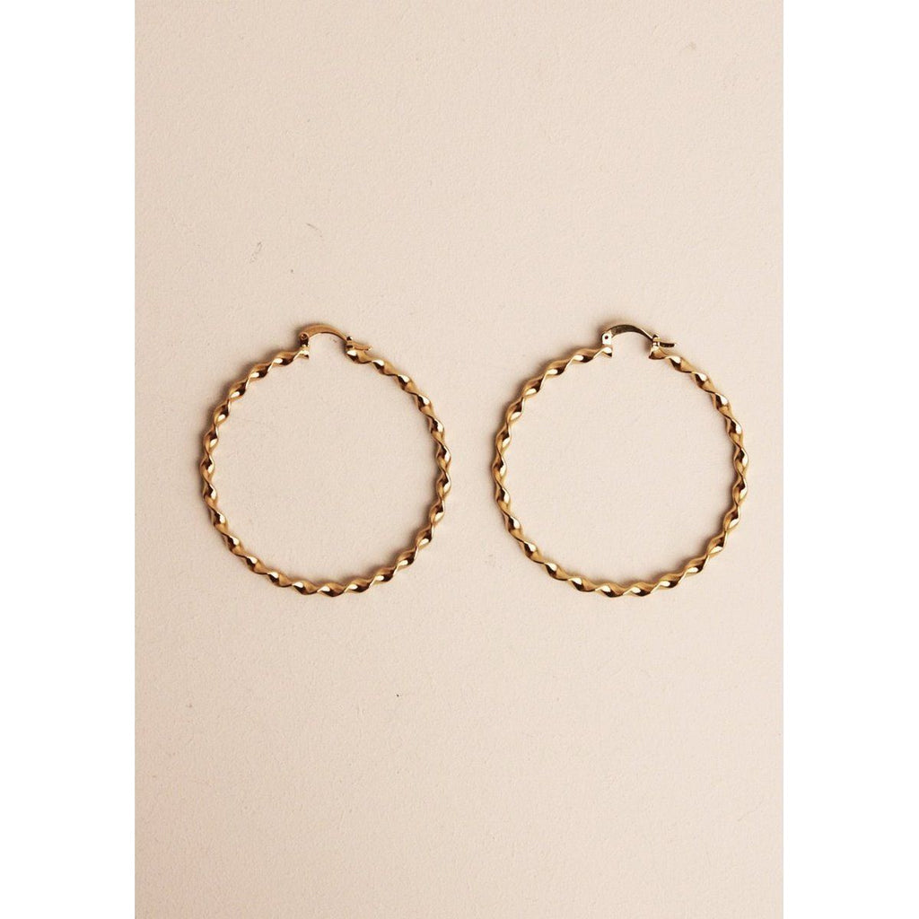 Boucles D’Oreilles Torsade Or Jaune - Boucles D’Oreilles - Waekura - The Bradery