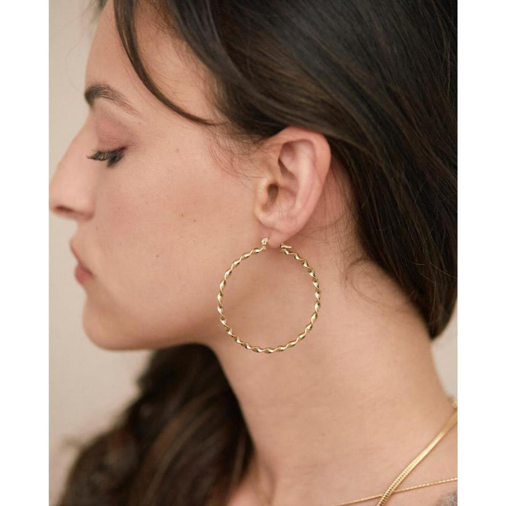 Boucles D’Oreilles Torsade Or Jaune - Boucles D’Oreilles - Waekura - The Bradery