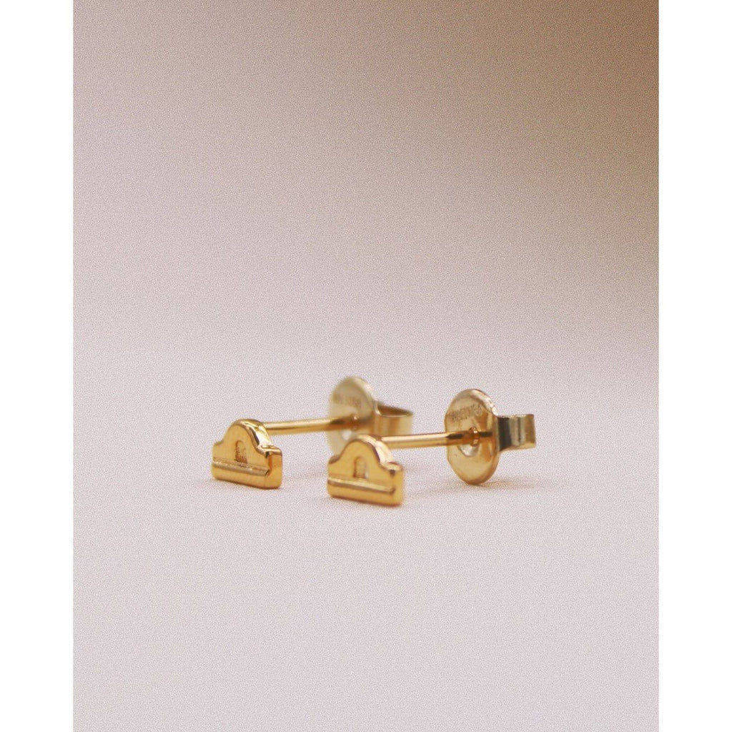 Boucles D’Oreilles Zodiaque Balance Or Jaune - Boucles D’Oreilles - Waekura - The Bradery