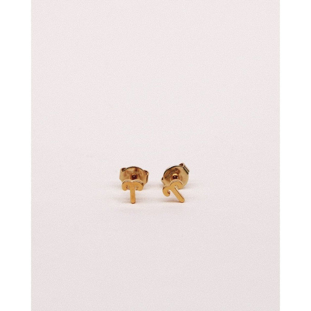 Boucles D’Oreilles Zodiaque Bélier Or Jaune - Boucles D’Oreilles - Waekura - The Bradery