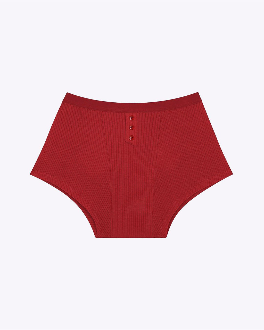 Boxer Menstruel Côtelé Rouge