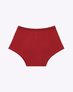 Boxer Menstruel Côtelé Rouge