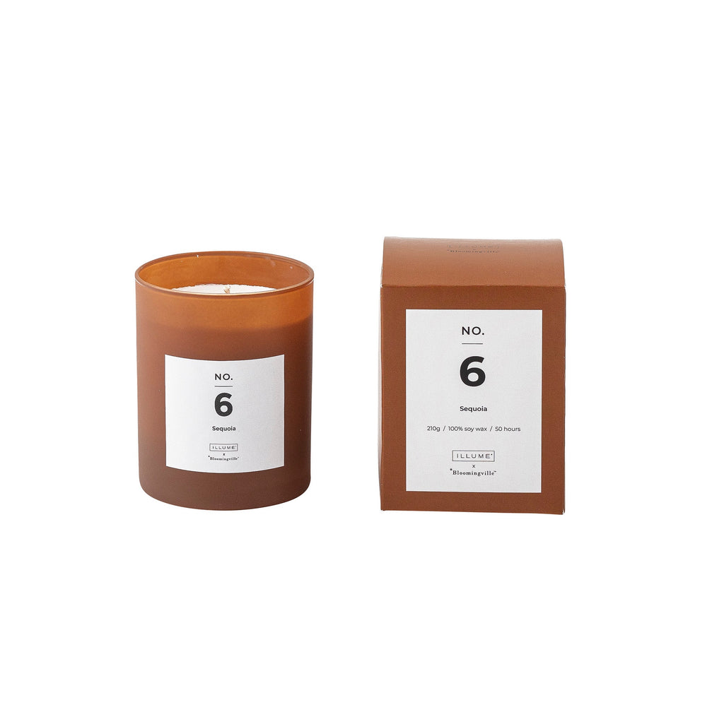 No. 6 - Sequoia - Bougie Parfumée - Marron - Cire Naturelle
