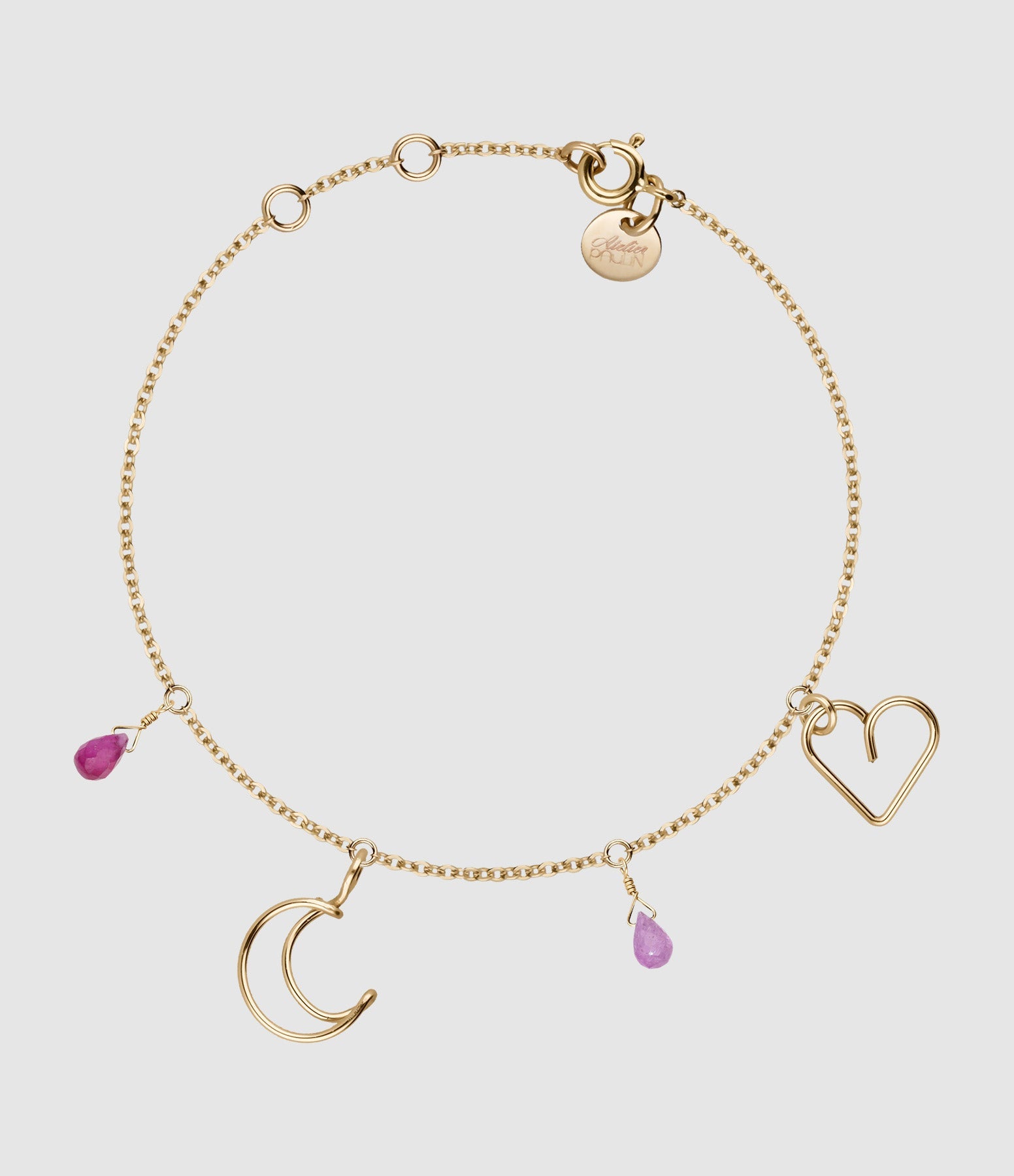 Atelier Paulin - Bracelet Théia Saphir Rose - Femme