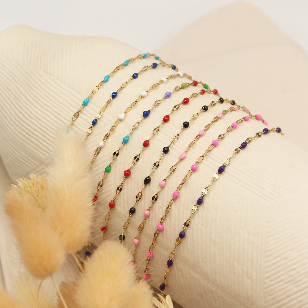 Bracelet Tuttifrutti - Or / Blanc - Nilaï - The Bradery