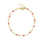 Bracelet Tuttifrutti - Or / Rouge - Nilaï - The Bradery
