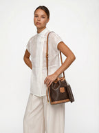 Céline Bucket Toile Macadam Vintage Small