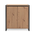 Buffet 2 Portes Coulissantes Et 3 Tiroirs Centraux L140cm - Manzano - Décor Bois