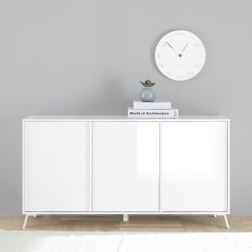 Buffet 3 Portes L156 cm - City - Blanc