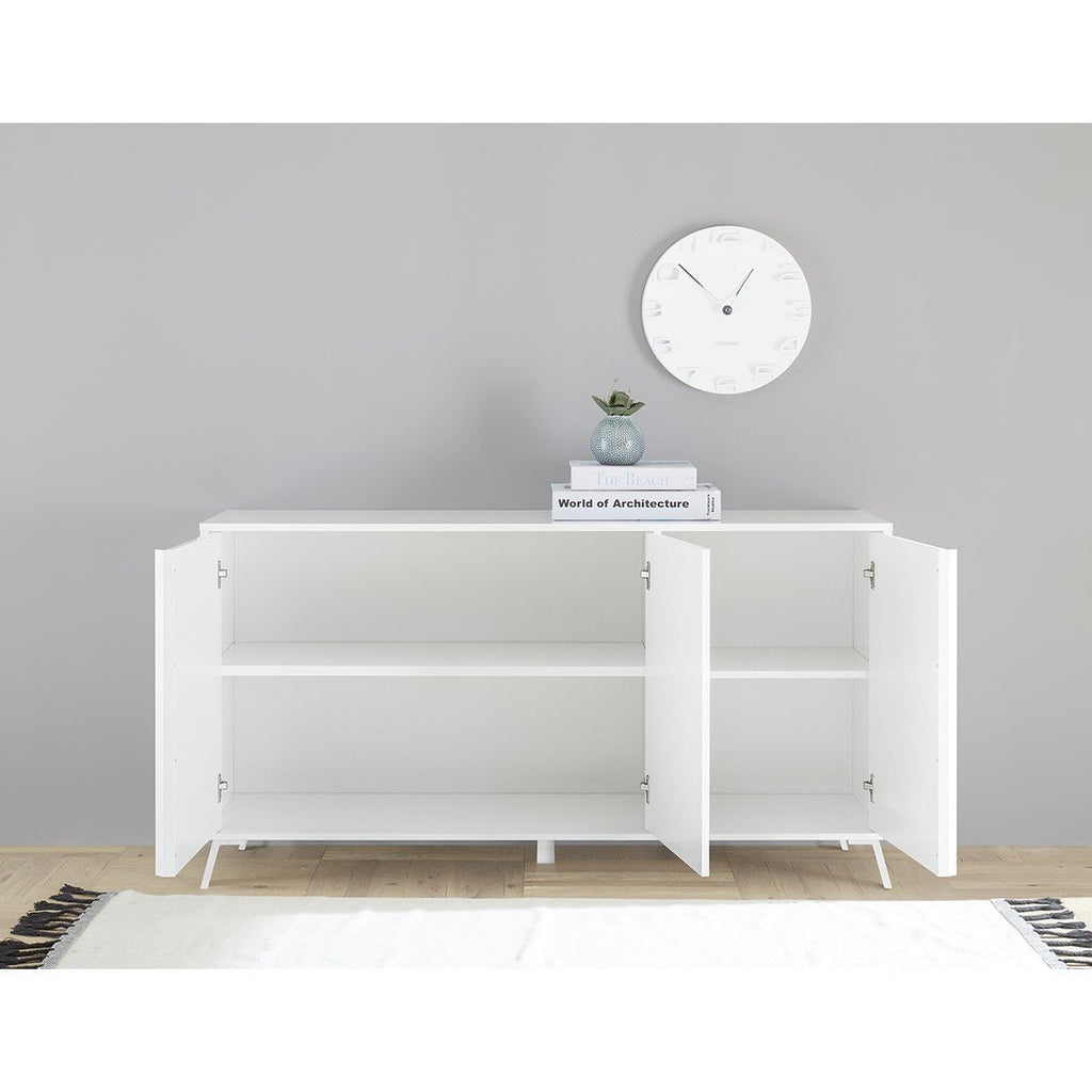 Buffet 3 Portes L156 cm - City - Blanc