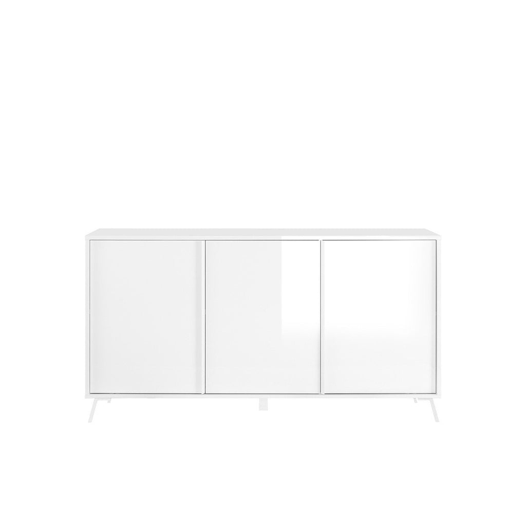 Buffet 3 Portes L156 cm - City - Blanc