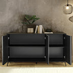 Buffet 3 Portes L156 cm - City - Noir