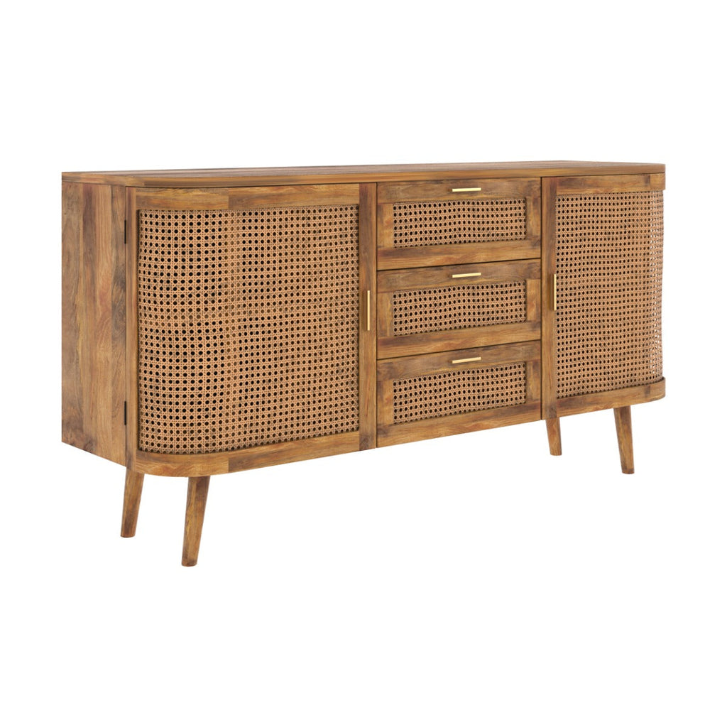 buffet en cannage wendy 3 tiroirs
