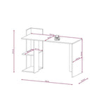 Bureau Avec Étagères De Rangement L120 cm - Paco - Gris Anthracite