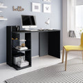 Bureau Avec Étagères De Rangement L120 cm - Paco - Gris Anthracite